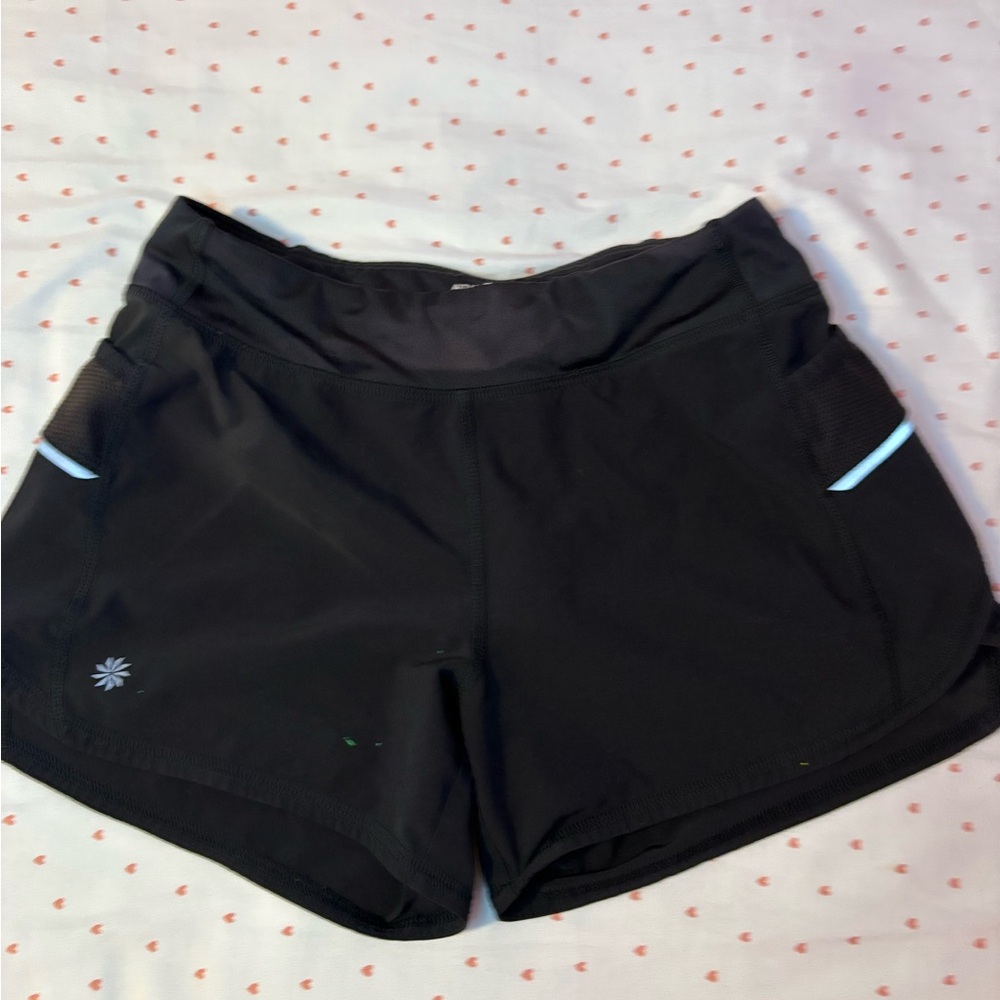 Athleta Black Athletic Shorts with Moisture-Wicking Fabric
